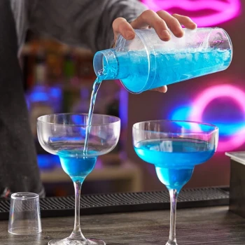 Choice 16 oz. Clear Polycarbonate Plastic 3-Piece Cobbler Cocktail Shaker