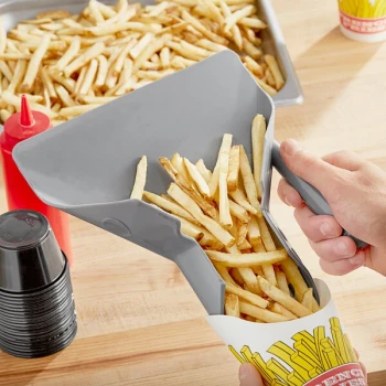 Choice 9 1/4" x 8 1/4" Plastic Right Handle French Fry Scoop