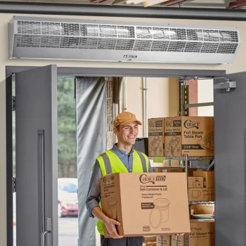 Boltic 72" Stainless Steel Air Curtain with Plunger Door Switch