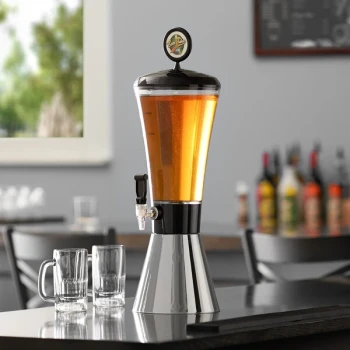 Beer Tubes COM-ST-STAP 1/4 128 oz. Customizable Super Tube Metal Conic Beer Tower