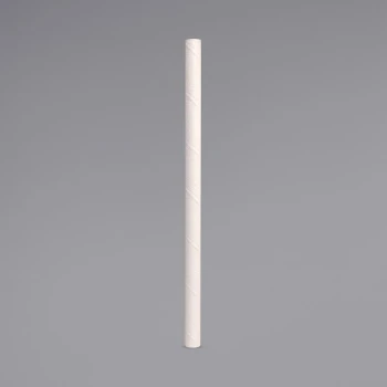 Aardvark 8 1/2" Colossal White Unwrapped Paper Straw - 1,480/Case