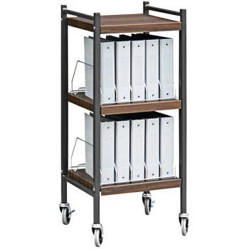 Omnimed Omnicart Woodgrain Mini 10-Binder Open Cart 260013-WG