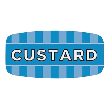 Bollin 5/8" x 1 1/4" Rectangular Permanent Custard Bakery Label - 1,000/Roll
