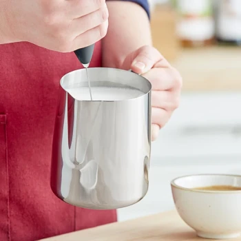 TableCraft 36 oz. Mirror-Finished Stainless Steel Frothing Pitcher 2036