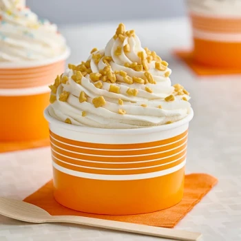 Choice 16 oz. Orange Paper Frozen Yogurt / Soup / Food Cup - 50/Pack