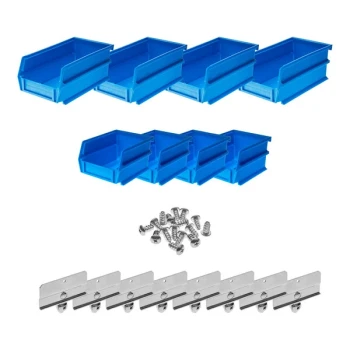Triton Products DuraHook Small / Medium Blue BinKit with 8 Bins