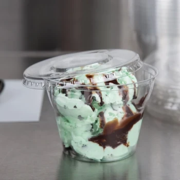WNA Comet LCD58C Clear Flat Lid for 5 and 8 oz. Dessert Container - 1,000/Case