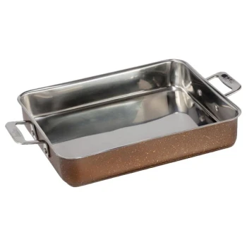 Bon Chef 60013CLDCOFFEE Cucina 3 Qt. Coffee Stainless Steel Roasting Pan - 11 5/8" x 9 3/8" x 2 3/8"