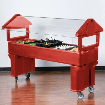 Carlisle 660605 Red 6' Six Star Open Base Portable Food / Salad Bar