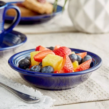 Acopa Capri 4.5 oz. Deep Sea Cobalt Stoneware Fruit Bowl / Monkey Dish - 48/Case