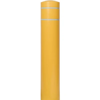 Innoplast BollardGard 11 1/8" x 60" Yellow Bollard Cover with White Reflective Stripes BC1160YW
