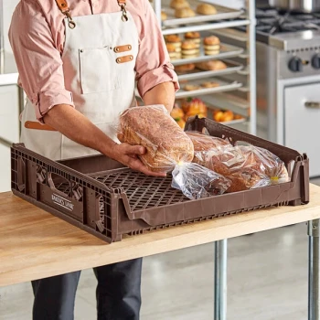 Baker's Lane 26" x 22" x 6" Brown Bread Tray