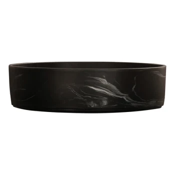 Cal-Mil 175 oz. Black Swirl Round Resin Bowl