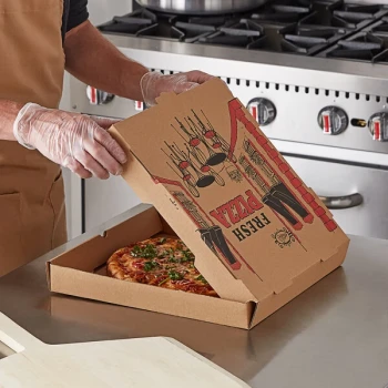 Choice 14" x 14" x 2" Kraft Corrugated Pizza Box - 50/Bundle