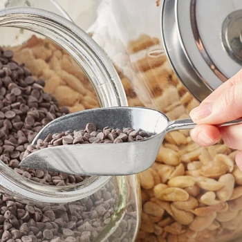 Choice One Piece Flat Bottom Aluminum Scoop - 3 oz.