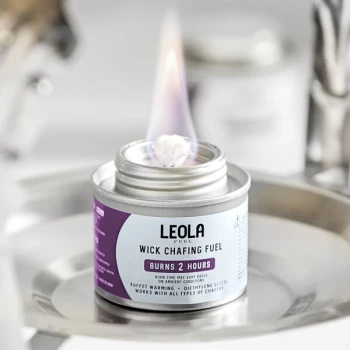 Leola Fuel Premium 2 Hour Wick Chafing Dish Fuel with Safety Twist Cap - 12/Pack