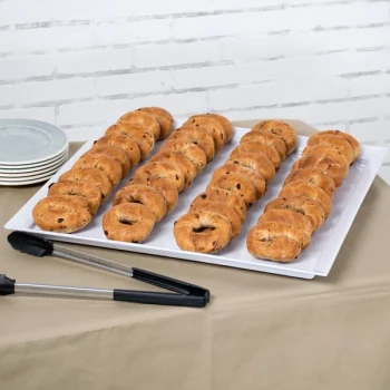 GET ML-244-W 24" White Siciliano Square Display Platter