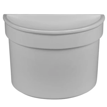 TableCraft CW1312N 5 Qt. Natural Cast Aluminum Half Soup Bowl
