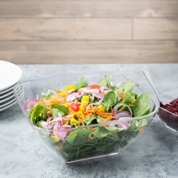 Vollrath V928000 4.25 Qt. Clear Large Square Acrylic Bowl
