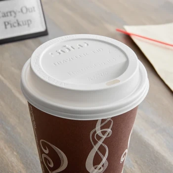 Dart TL1224TG 12-24 oz. Traveler White Dome ThermoGuard Hot Cup Lid with Sip Hole - 1,200/Case