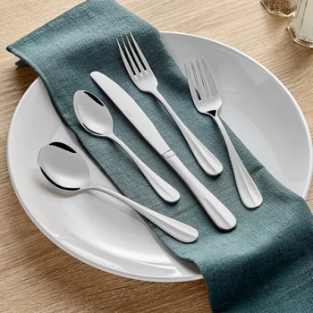 Acopa Benson 18/0 Stainless Steel Heavy Weight Flatware 5 Piece Set - Sample
