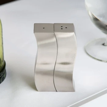 American Metalcraft DXP4 Wavy Salt and Pepper Shaker Set - 12/Case