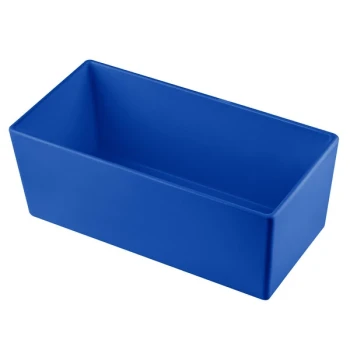 TableCraft CW5014CBL Simple Solutions 1/3 Size Cobalt Blue Cast Aluminum Deep Straight Sided Bowl - 5" Deep