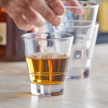 Acopa Select 7 oz. Flared Stackable Rocks / Old Fashioned Glass - Sample