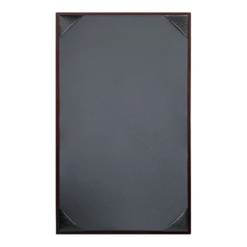 H. Risch, Inc. 8 1/2" x 14" Wine Tuxedo Leather Customizable 1 View Menu Cover with Picture Corners