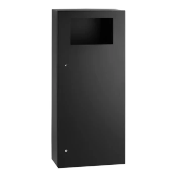 Bobrick B-35649.MBLK TrimLineSeries 12 Gallon Surface-Mounted Mount Trash Can with Matte Black Finish