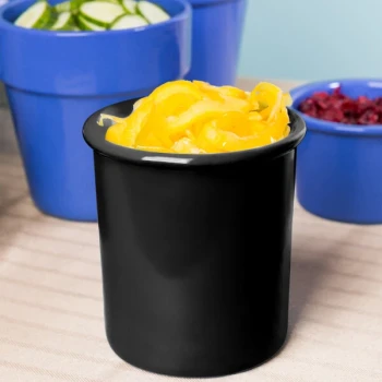 TableCraft CW1670BK 1 Qt. Black Cast Aluminum Condiment Bowl
