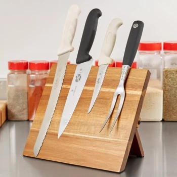 Mercer Culinary M30720AC 9 1/2" x 8 5/8" Acacia Magnetic Knife Rack