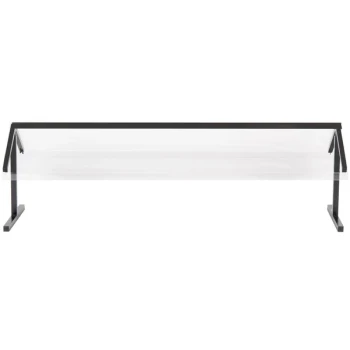 Carlisle 972203 73 1/4" x 29 1/8" Black Adjustable Double Sneeze Guard for Five Star Buffet Bars