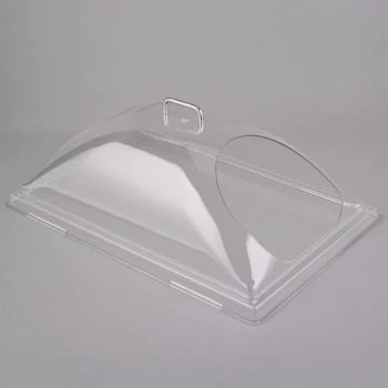 Cambro DD1220ECW Camwear® 12" x 20" Clear Dome Display Cover with 1 End Cut