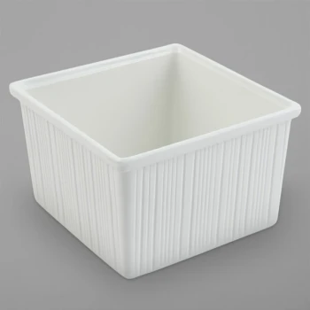 Bon Chef 9501PWHT 232 oz. White Sandstone Finish Cast Aluminum Straight Sided Square Bowl