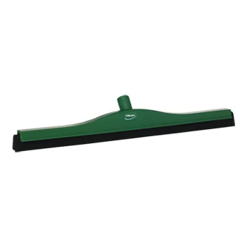 Vikan 77542 23 5/8" Green Double Foam Rubber Floor Squeegee with Plastic Frame