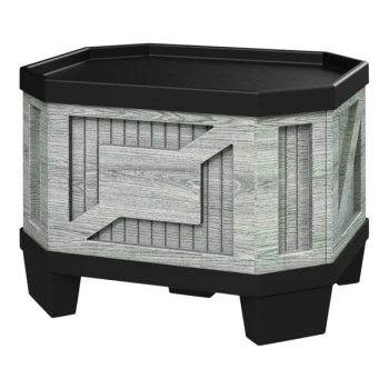 Borray Manufacturer Inc. 39 1/8" x 47 1/4" x 32 5/8" Gray Plastic Orchard Bin