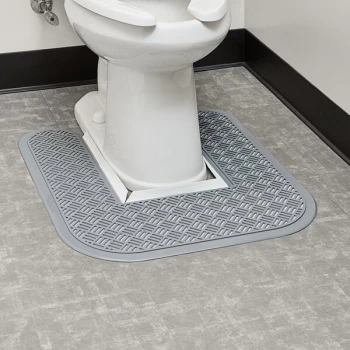 Lavex Gray Disposable Toilet Floor Mat