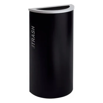 Ex-Cell Kaiser RC-KDHR-T BT-PBG Black Tie Kaleidoscope Pebble Black Gloss 8 Gallon Half Round Trash Can