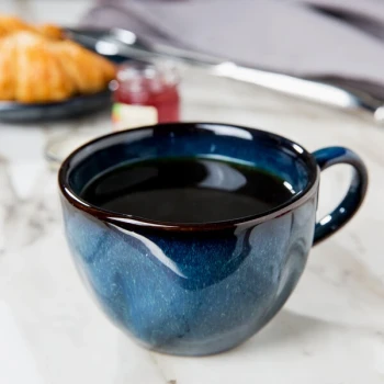 Tuxton GAN-083 TuxTrendz Artisan Night Sky 10.5 oz. Round China Cup - 24/Case