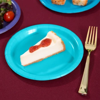 Creative Converting 791039B 7" Bermuda Blue Paper Plate - 24/Pack