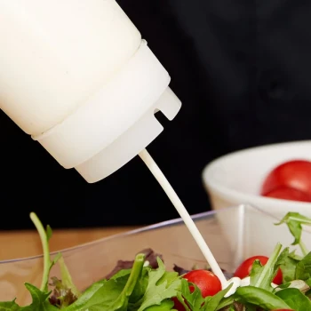 TableCraft 63TSVN INVERTAtop White Replacement ValveTop for Inverted or Squeeze Bottles with 63 mm Opening - 12/Pack