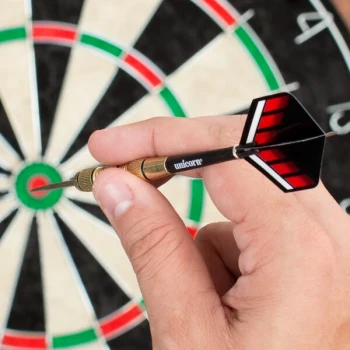 Unicorn D71807 Red, White, and Black Steel Tip Darts - 3/Pack
