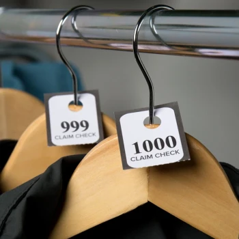 Choice Black 3 Part Paper Coat Room Check Tickets - 1,000/Box