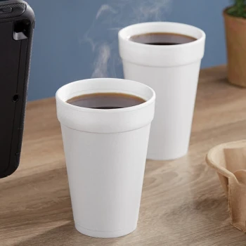 Dart 16J16 16 oz. White Customizable Foam Cup - 1,000/Case