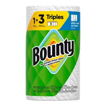 Bounty 2 Ply Select-a-Size Paper Towel Roll, 123 Sheets / Roll - 12/Case