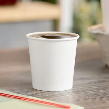 Choice 4 oz. White Poly Paper Hot Cup - 50/Pack