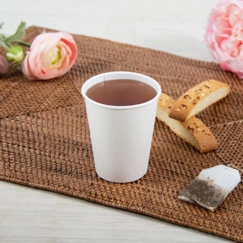 Dart ThermoGuard 8 oz. Double Wall Insulated White Paper Hot Cup - 40/Pack