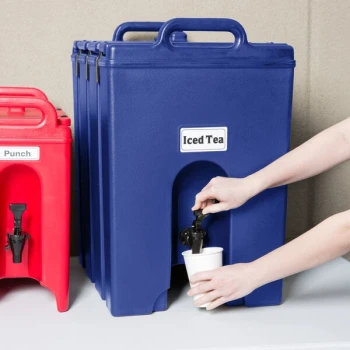 Cambro 1000LCD186 Camtainer® 11.75 Gallon Navy Blue Insulated Beverage Dispenser