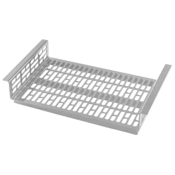 TableCraft CW1060BRA Simple Solutions 21 1/4" x 12 7/8" x 3" Brushed Aluminum Perforated Single Cold Well Drop-In Template
